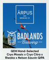 Arpus X Badlands Brewing QDH Hand-Selected Cryo Mosaic X Cryo Citra X Riwaka X Nelson Sauvin QIPA 440ml (11%)